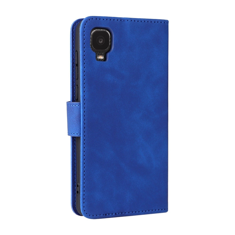 For TCL A3X Solid Color Skin Feel Magnetic Buckle Horizontal Flip Calf Texture PU Phone Case