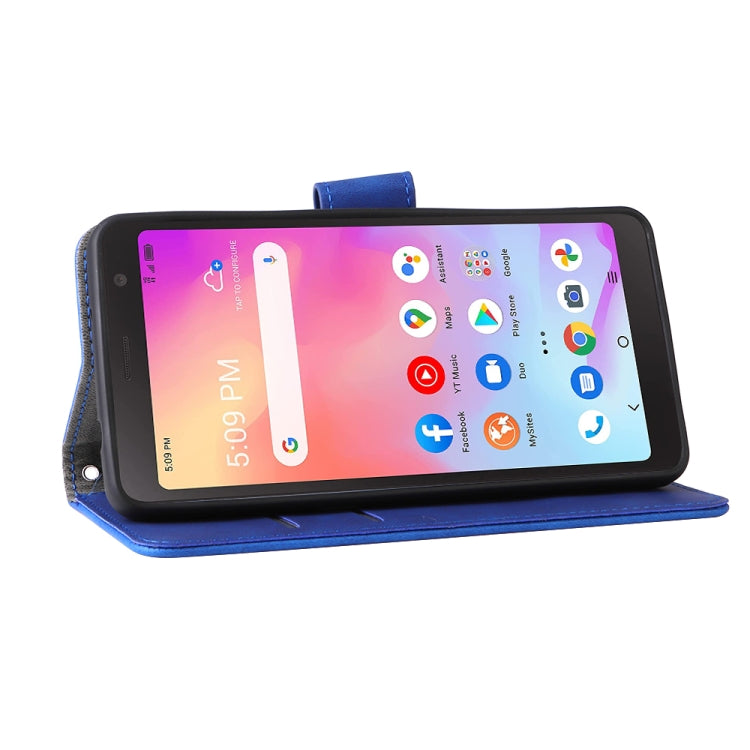 For TCL A3X Solid Color Skin Feel Magnetic Buckle Horizontal Flip Calf Texture PU Phone Case