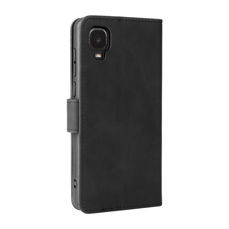 For TCL A3X Solid Color Skin Feel Magnetic Buckle Horizontal Flip Calf Texture PU Phone Case