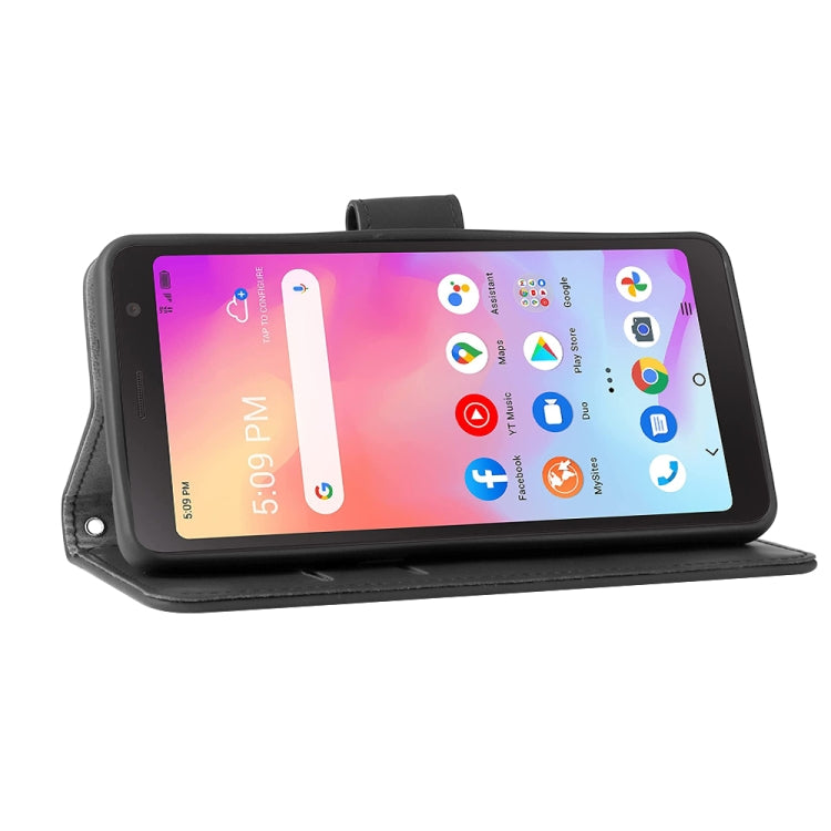 For TCL A3X Solid Color Skin Feel Magnetic Buckle Horizontal Flip Calf Texture PU Phone Case