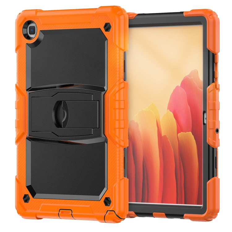 Shockproof Colorful Silicone + Black PC Tablet Protective Case with Holder & Shoulder Strap For Samsung Galaxy Tab A7 2020 T500