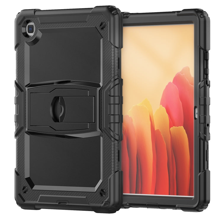 Shockproof Colorful Silicone + Black PC Tablet Protective Case with Holder & Shoulder Strap For Samsung Galaxy Tab A7 2020 T500