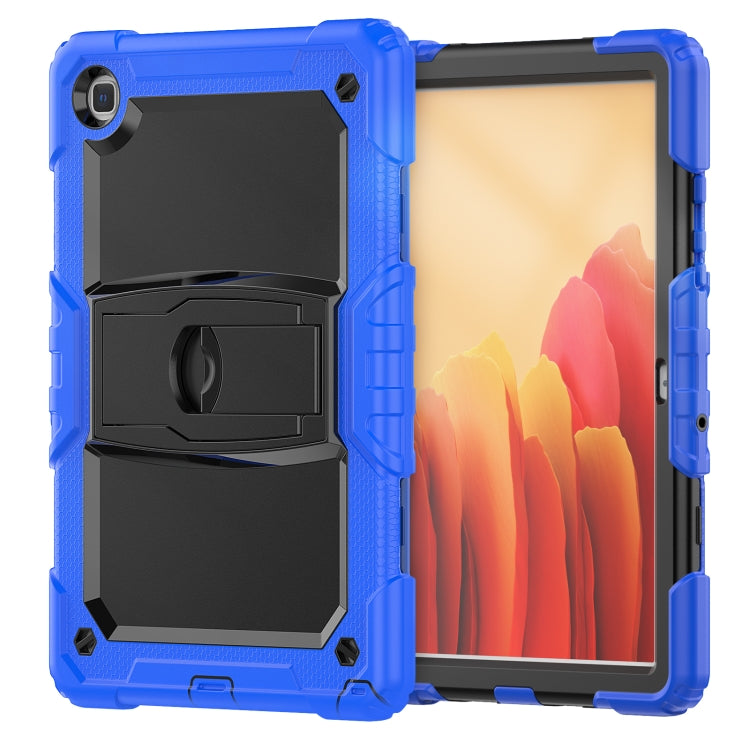 Shockproof Colorful Silicone + Black PC Tablet Protective Case with Holder & Shoulder Strap For Samsung Galaxy Tab A7 2020 T500