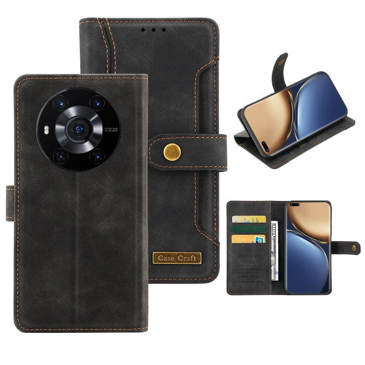 For Honor Magic3 Copper Buckle Horizontal Flip Leather Phone Case with Holder & Card Slots & Wallet