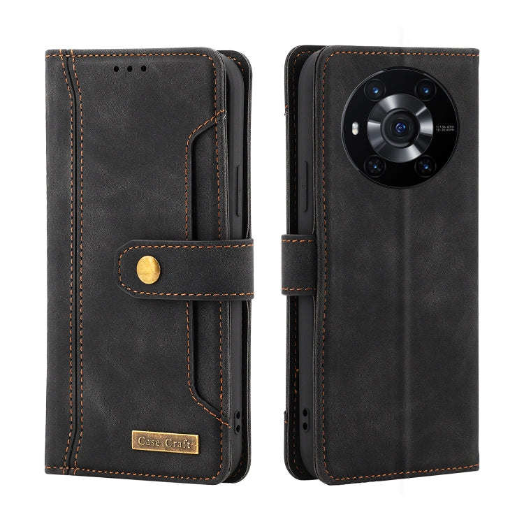 For Honor Magic3 Copper Buckle Horizontal Flip Leather Phone Case with Holder & Card Slots & Wallet