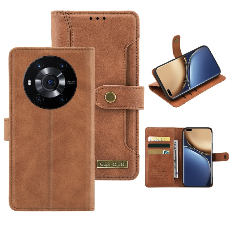 For Honor Magic3 Copper Buckle Horizontal Flip Leather Phone Case with Holder & Card Slots & Wallet