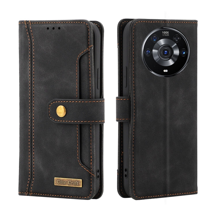 For Honor Magic3 Pro Copper Buckle Horizontal Flip Leather Phone Case with Holder & Card Slots & Wallet