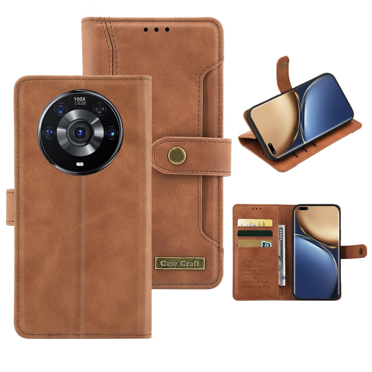 For Honor Magic3 Pro Copper Buckle Horizontal Flip Leather Phone Case with Holder & Card Slots & Wallet