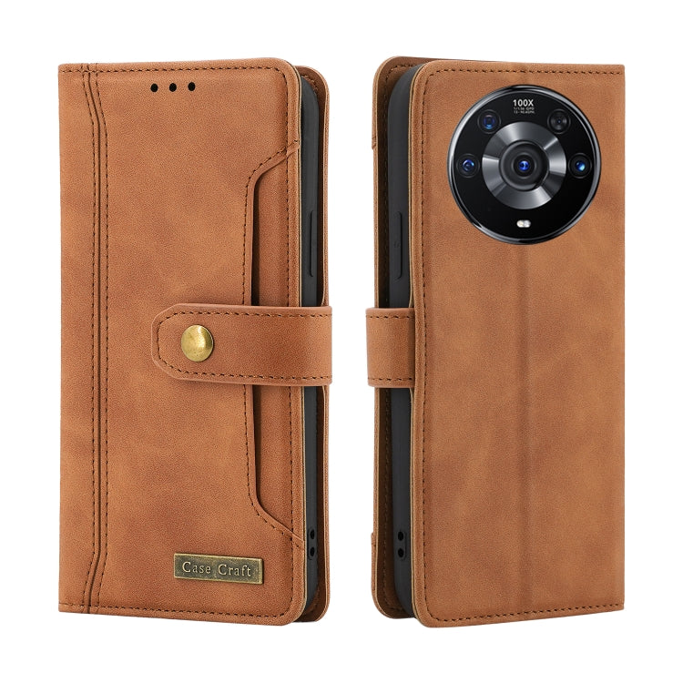 For Honor Magic3 Pro Copper Buckle Horizontal Flip Leather Phone Case with Holder & Card Slots & Wallet