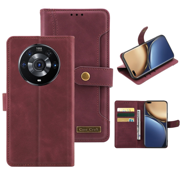 For Honor Magic3 Pro Copper Buckle Horizontal Flip Leather Phone Case with Holder & Card Slots & Wallet