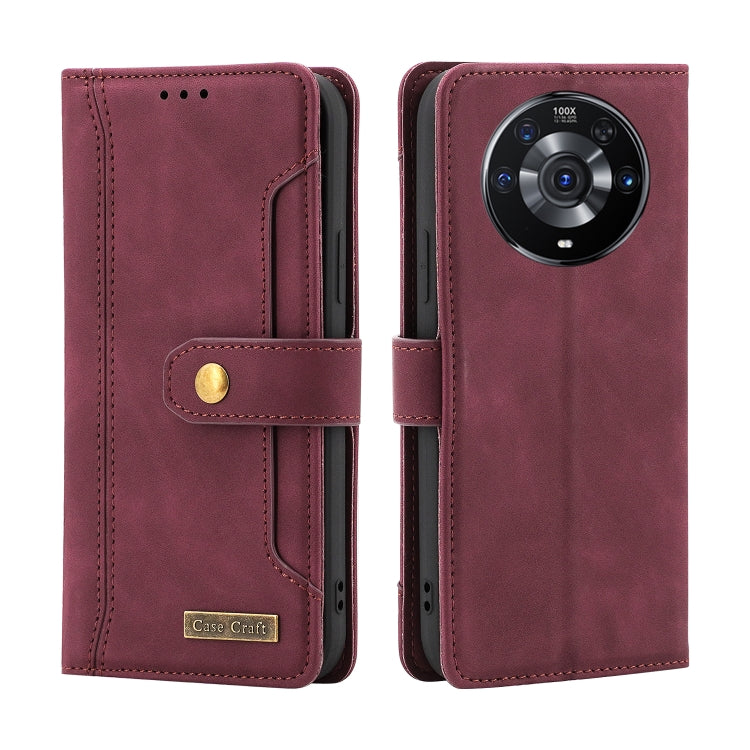 For Honor Magic3 Pro Copper Buckle Horizontal Flip Leather Phone Case with Holder & Card Slots & Wallet