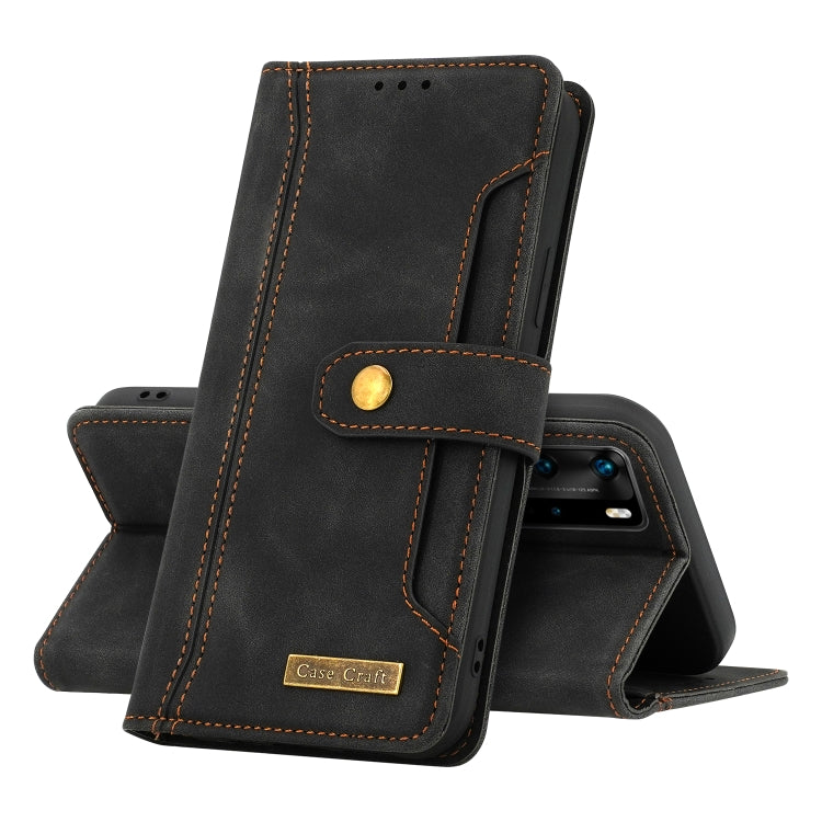 For Huawei P40 Pro Copper Buckle Horizontal Flip Leather Phone Case with Holder & Card Slots & Wallet