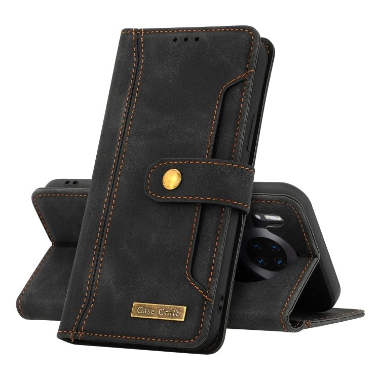 For Huawei Mate 30 Copper Buckle Horizontal Flip Leather Phone Case with Holder & Card Slots & Wallet