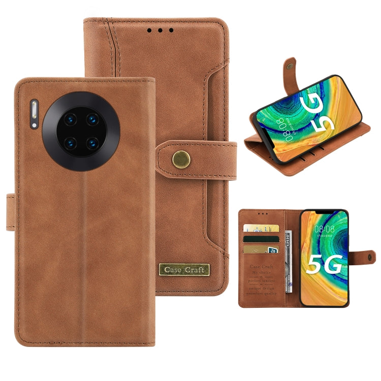 For Huawei Mate 30 Copper Buckle Horizontal Flip Leather Phone Case with Holder & Card Slots & Wallet