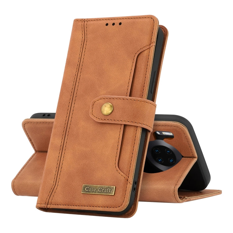 For Huawei Mate 30 Copper Buckle Horizontal Flip Leather Phone Case with Holder & Card Slots & Wallet