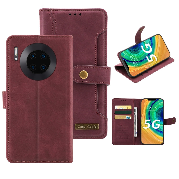 For Huawei Mate 30 Copper Buckle Horizontal Flip Leather Phone Case with Holder & Card Slots & Wallet