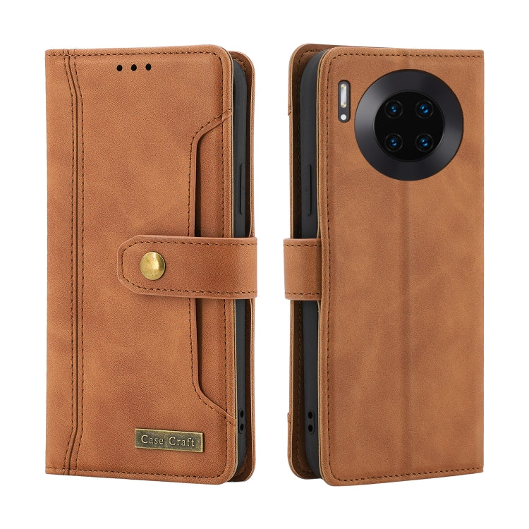 For Huawei Mate 30 Pro Copper Buckle Horizontal Flip Leather Phone Case with Holder & Card Slots & Wallet
