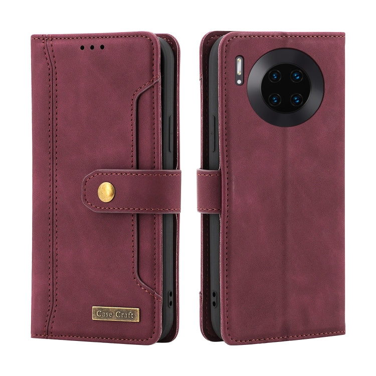 For Huawei Mate 30 Pro Copper Buckle Horizontal Flip Leather Phone Case with Holder & Card Slots & Wallet