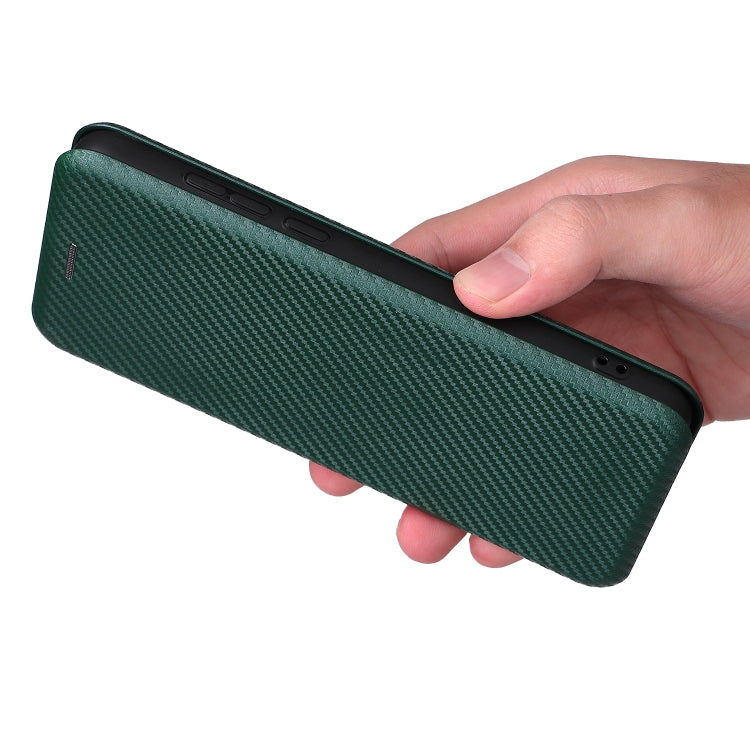 For TCL A3X Carbon Fiber Texture Horizontal Flip Leather Phone Case with Card Slot