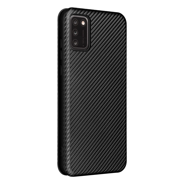 For TCL A3X Carbon Fiber Texture Horizontal Flip Leather Phone Case with Card Slot