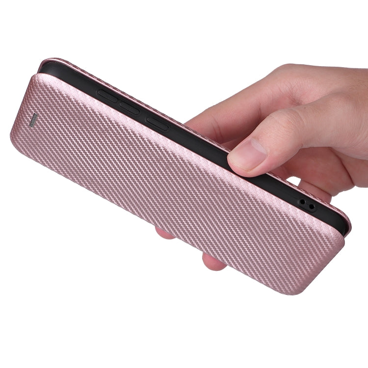 For TCL A3X Carbon Fiber Texture Horizontal Flip Leather Phone Case with Card Slot
