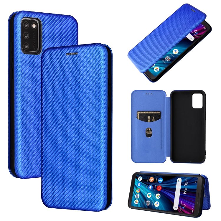For TCL A3X Carbon Fiber Texture Horizontal Flip Leather Phone Case with Card Slot