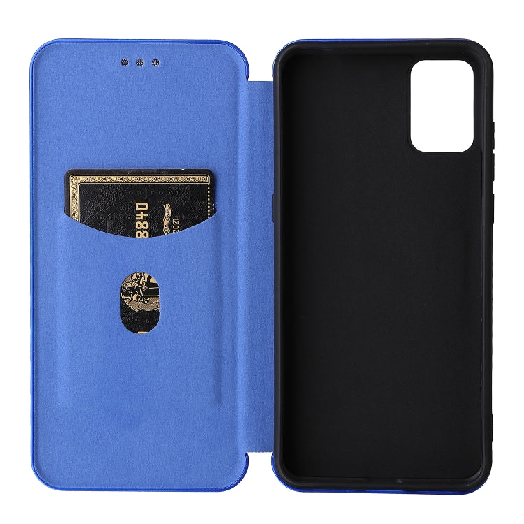 For TCL A3X Carbon Fiber Texture Horizontal Flip Leather Phone Case with Card Slot