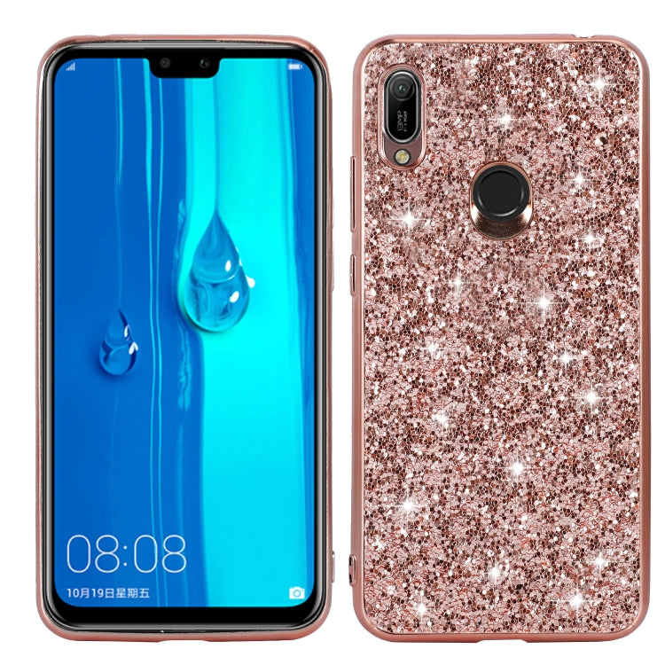 For Huawei Y6 Prime Glittery Powder Shockproof TPU Case
