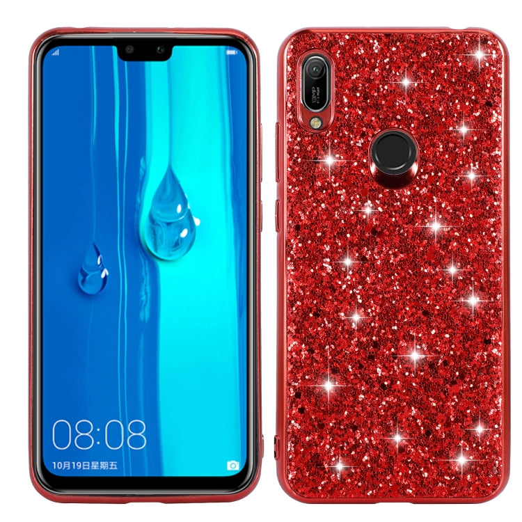 For Huawei Y6 Prime Glittery Powder Shockproof TPU Case