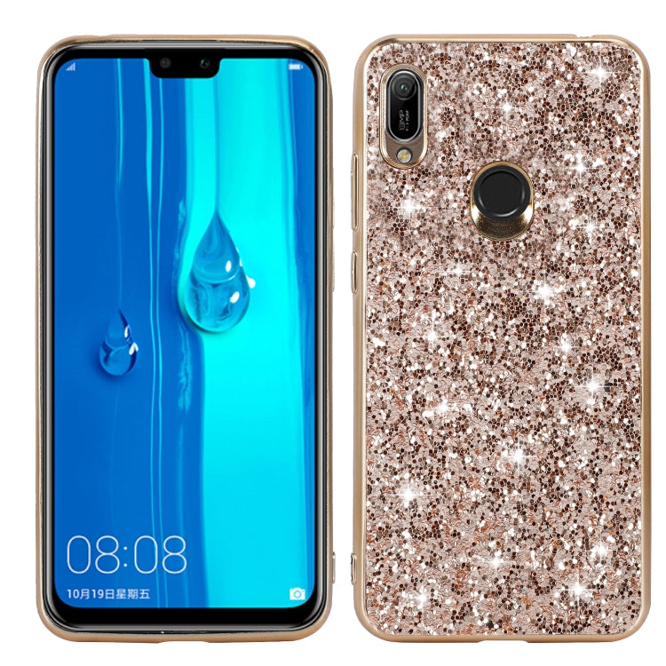 For Huawei Y6 Prime Glittery Powder Shockproof TPU Case