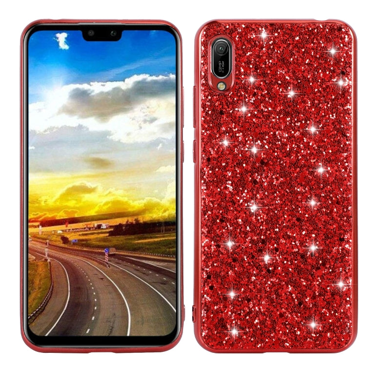 For Huawei Y6 Pro / Enjoy 9e Glittery Powder Shockproof TPU Case