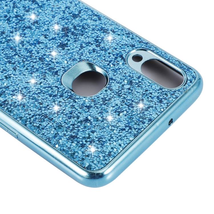 For Galaxy A10S Glittery Powder Shockproof TPU Case