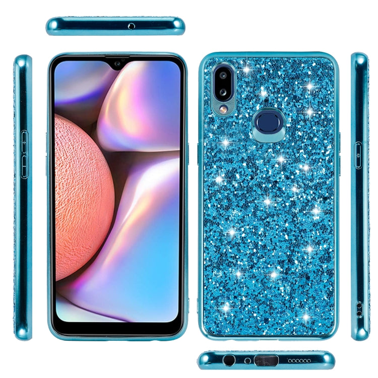 For Galaxy A10S Glittery Powder Shockproof TPU Case