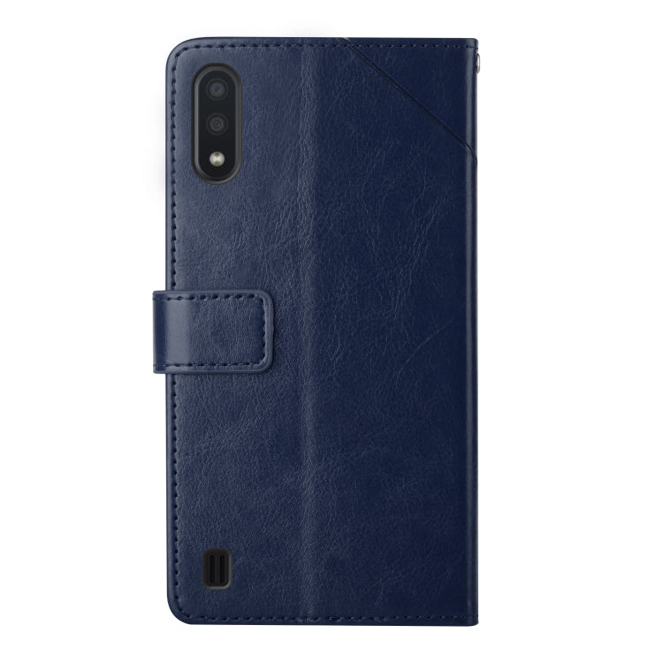 For Samsung Galaxy A01 Y Stitching Horizontal Flip Leather Case with Holder & Card Slots & Wallet & Photo Frame