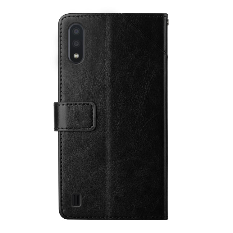 For Samsung Galaxy A01 Y Stitching Horizontal Flip Leather Case with Holder & Card Slots & Wallet & Photo Frame