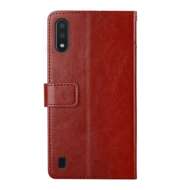 For Samsung Galaxy A01 Y Stitching Horizontal Flip Leather Case with Holder & Card Slots & Wallet & Photo Frame