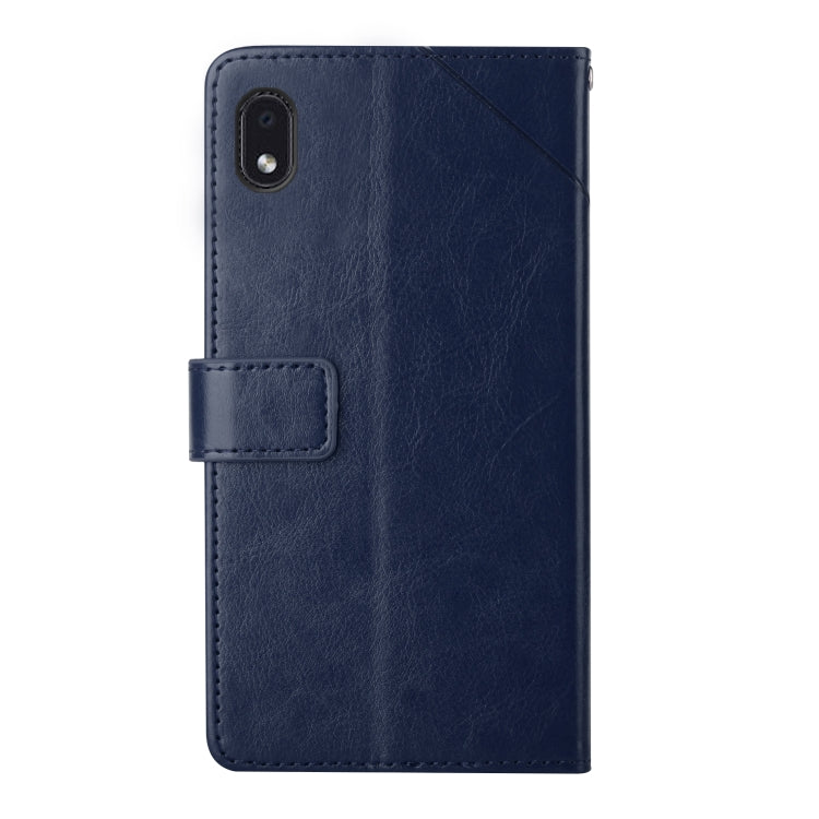 For Samsung Galaxy A01 Core Y Stitching Horizontal Flip Leather Case with Holder & Card Slots & Wallet & Photo Frame