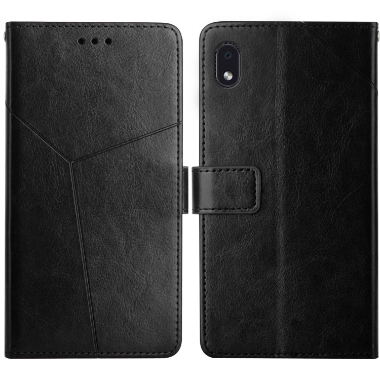 For Samsung Galaxy A01 Core Y Stitching Horizontal Flip Leather Case with Holder & Card Slots & Wallet & Photo Frame
