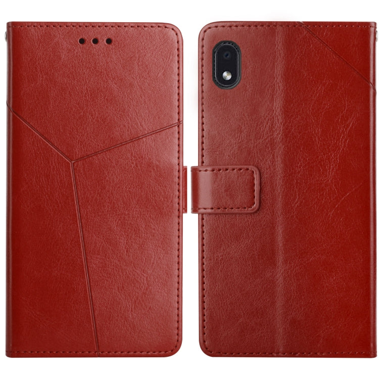 For Samsung Galaxy A01 Core Y Stitching Horizontal Flip Leather Case with Holder & Card Slots & Wallet & Photo Frame
