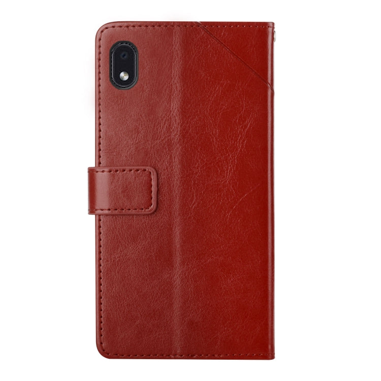 For Samsung Galaxy A01 Core Y Stitching Horizontal Flip Leather Case with Holder & Card Slots & Wallet & Photo Frame