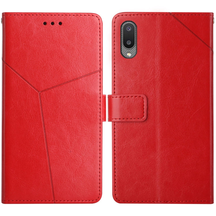 For Samsung Galaxy A02 EU Version Y Stitching Horizontal Flip Leather Case with Holder & Card Slots & Wallet & Photo Frame
