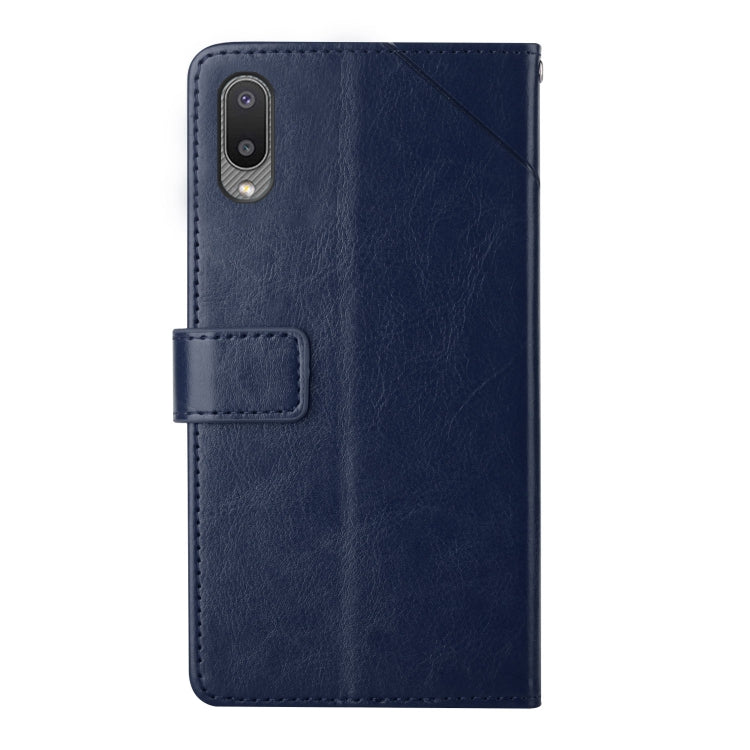 For Samsung Galaxy A02 EU Version Y Stitching Horizontal Flip Leather Case with Holder & Card Slots & Wallet & Photo Frame