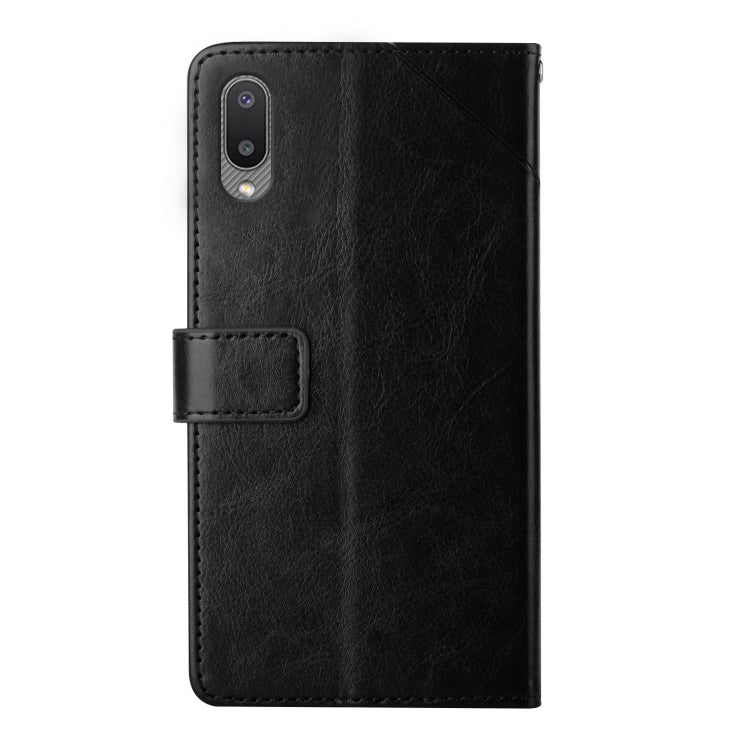 For Samsung Galaxy A02 EU Version Y Stitching Horizontal Flip Leather Case with Holder & Card Slots & Wallet & Photo Frame