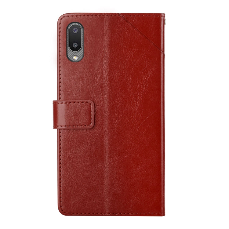 For Samsung Galaxy A02 EU Version Y Stitching Horizontal Flip Leather Case with Holder & Card Slots & Wallet & Photo Frame