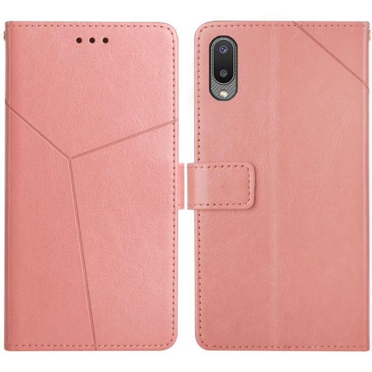 For Samsung Galaxy A02 EU Version Y Stitching Horizontal Flip Leather Case with Holder & Card Slots & Wallet & Photo Frame