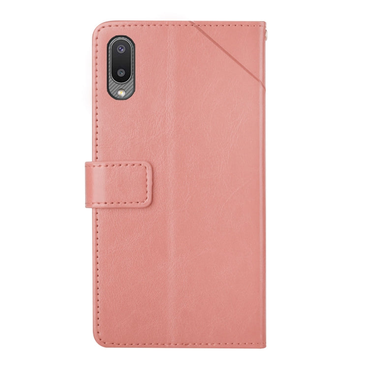 For Samsung Galaxy A02 EU Version Y Stitching Horizontal Flip Leather Case with Holder & Card Slots & Wallet & Photo Frame