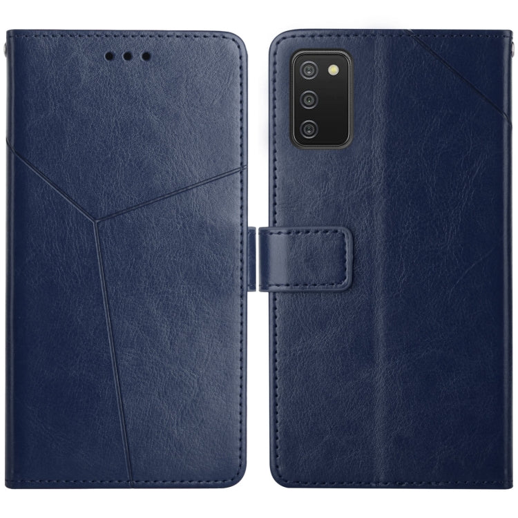 For Samsung Galaxy A03s 166mm Y Stitching Horizontal Flip Leather Case with Holder & Card Slots & Wallet & Photo Frame