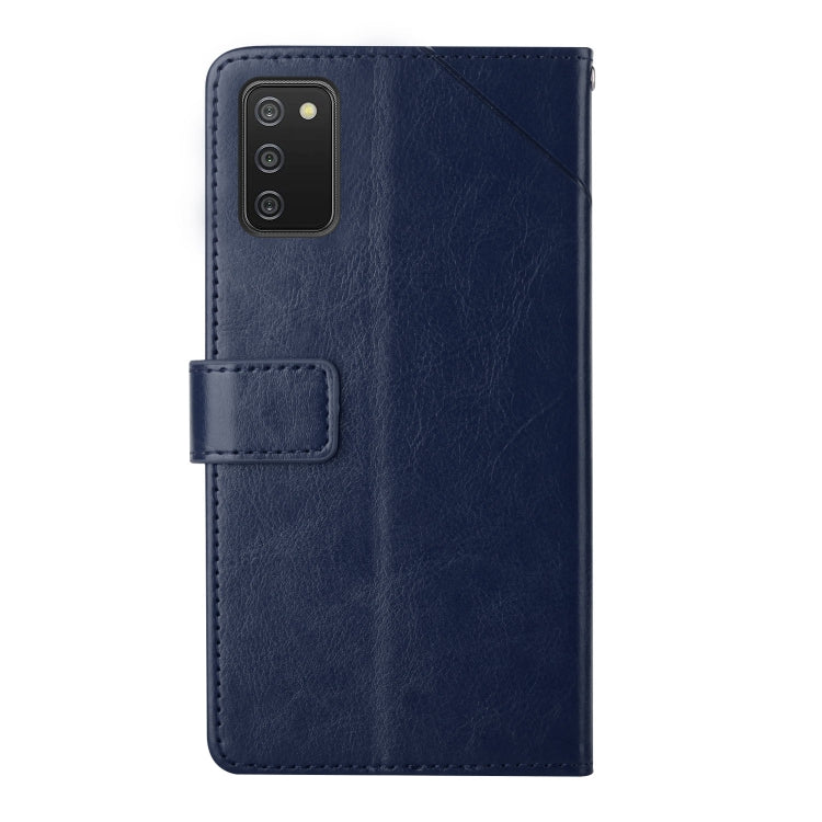 For Samsung Galaxy A03s 166mm Y Stitching Horizontal Flip Leather Case with Holder & Card Slots & Wallet & Photo Frame