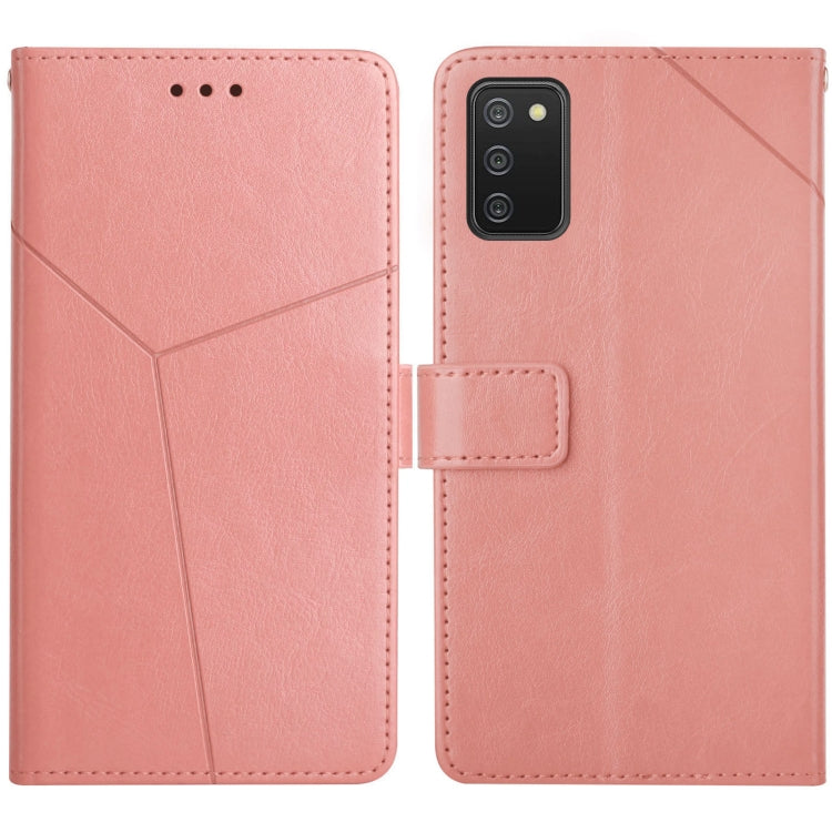 For Samsung Galaxy A03s 166mm Y Stitching Horizontal Flip Leather Case with Holder & Card Slots & Wallet & Photo Frame