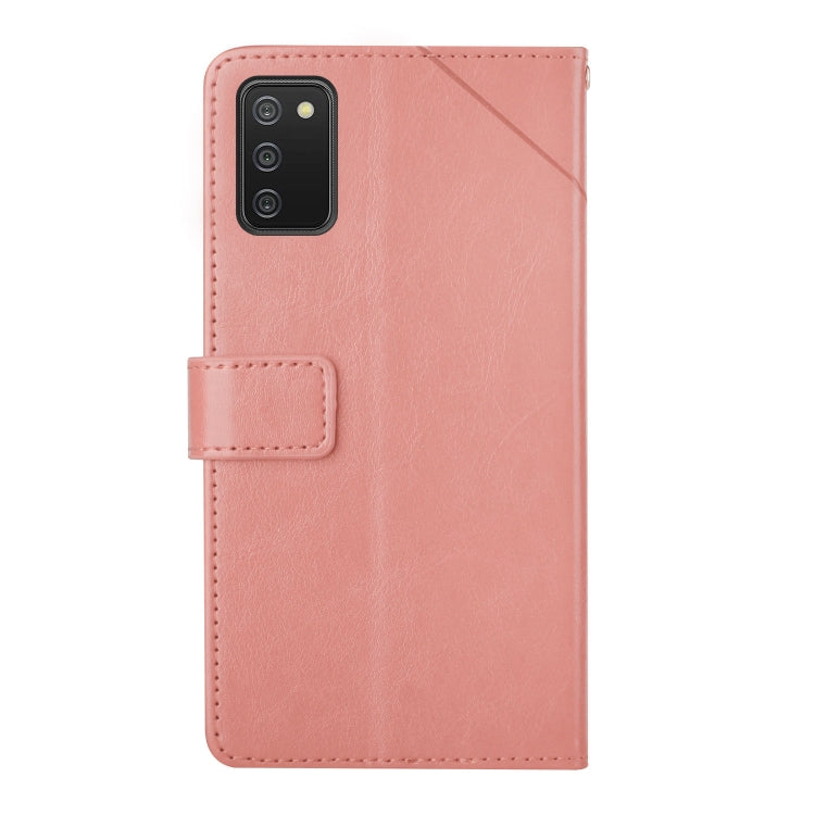 For Samsung Galaxy A03s 166mm Y Stitching Horizontal Flip Leather Case with Holder & Card Slots & Wallet & Photo Frame